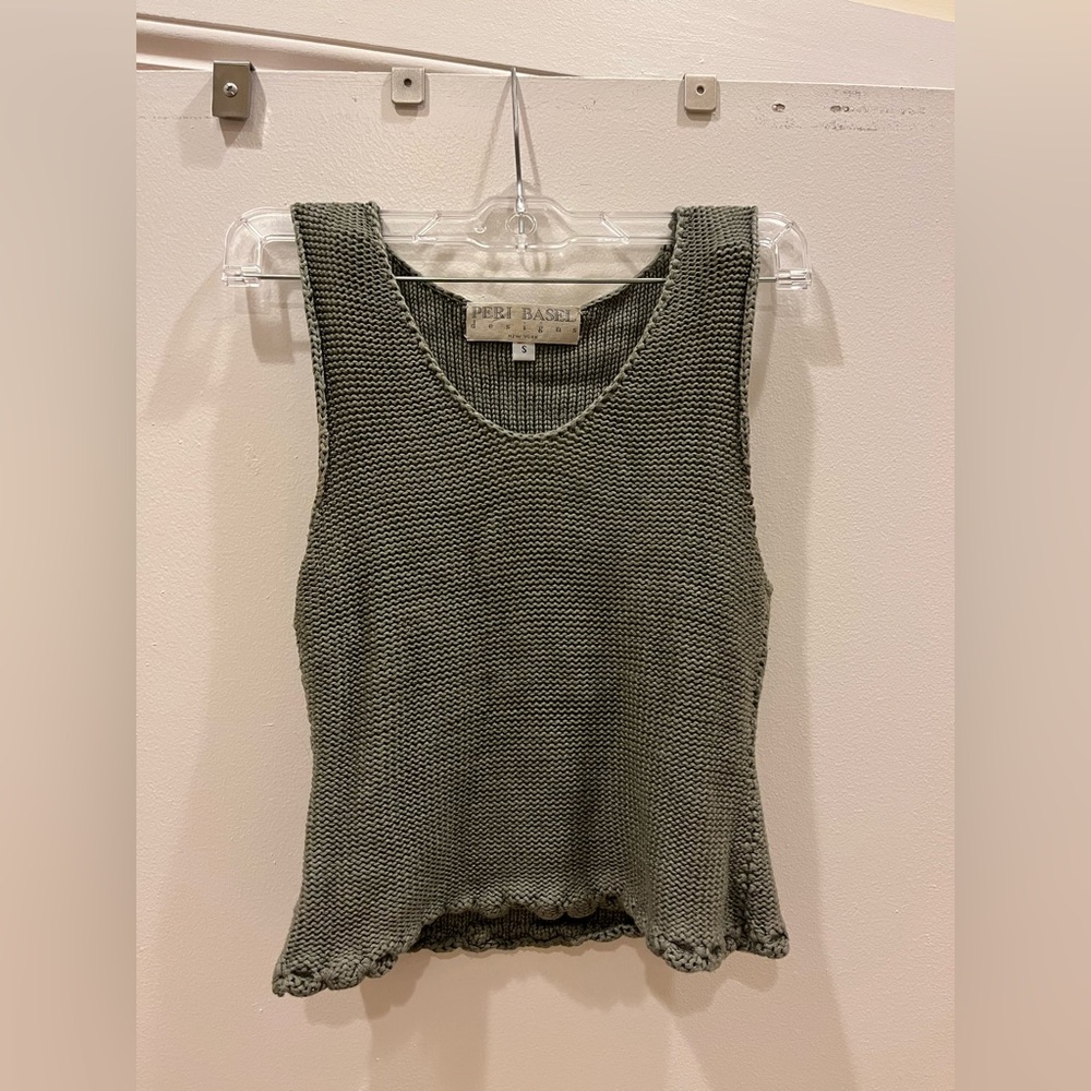 Women's Gray Knit Tank Top